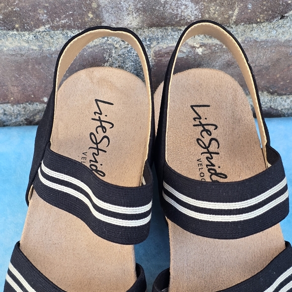 Lifestride Sunshine Strappy Wedges Sandals Sz 10 - Picture 3 of 10